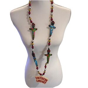 Southern Comfort Promotional Mardi Gras Voodoo Beaded Necklace